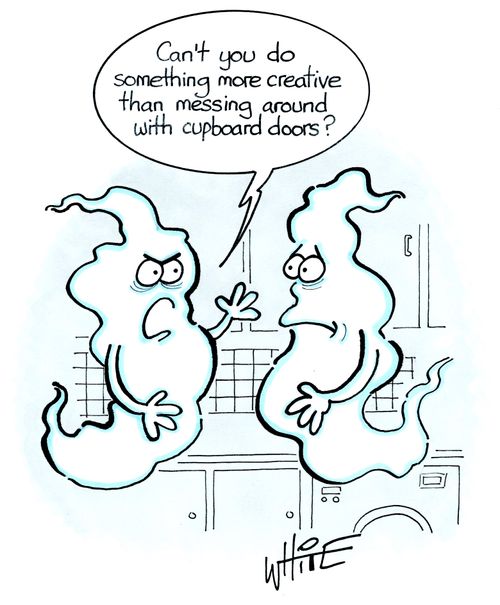 "Can't you do something more creative than messing around with cupboard doors?"