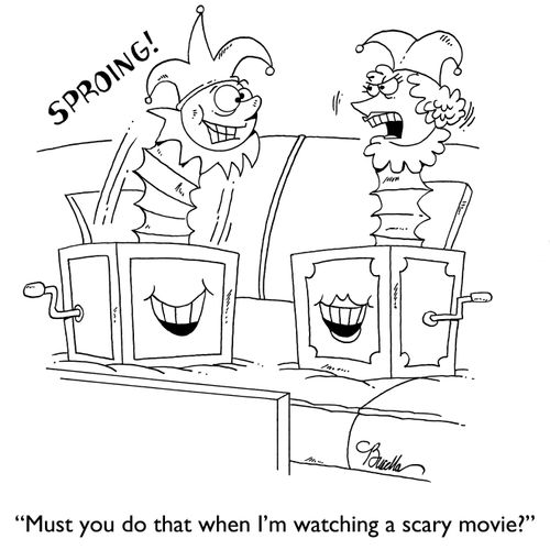 "Must you do that when I'm watching a scary movie?"