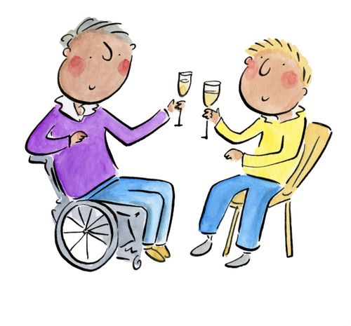 Friends and champagne