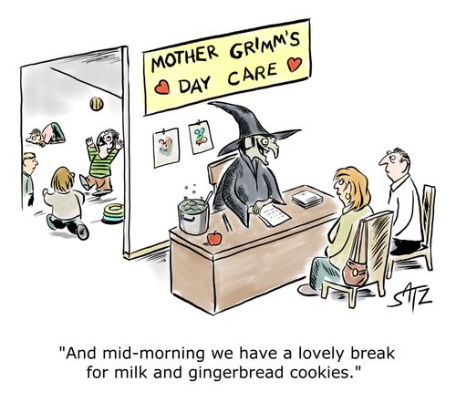 "And mid-morning we have a lovely break for milk and gingerbread cookies."