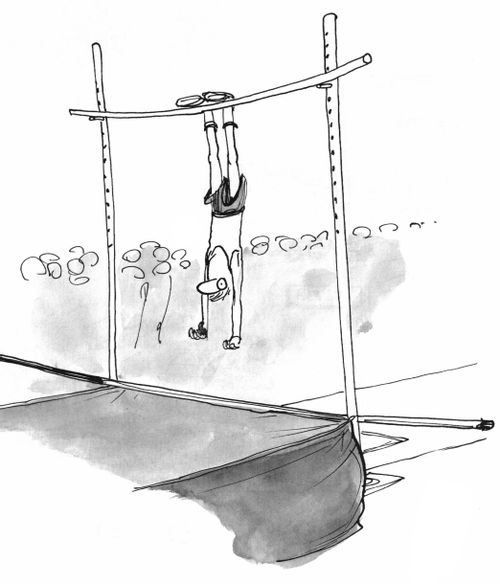 Pole vaulter has had an accident on jump