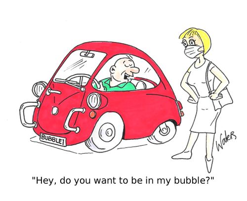 "Hey, do you want to be in my bubble?"