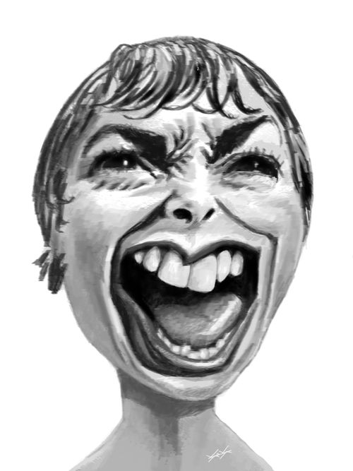 Janet Leigh caricature