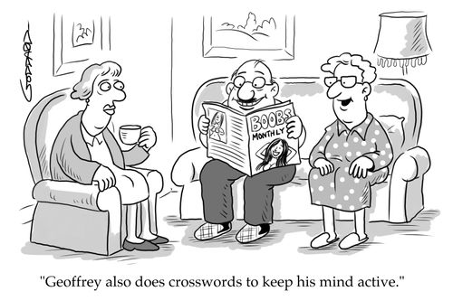 "Geoffrey also does crosswords to keep his mind active."