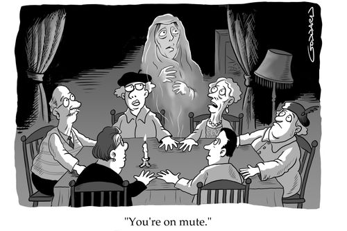 "You're on mute."