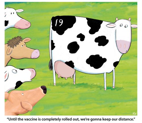 "Until the vaccine is completely rolled out, we're gonna keep our distance."
