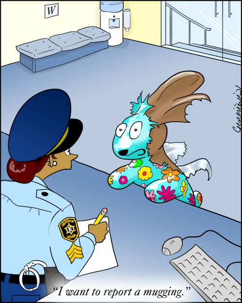 "I want to report a mugging."