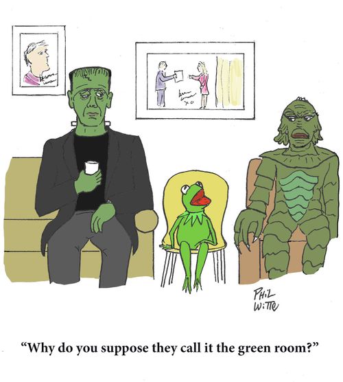 "Why do you suppose they call it the green room?"