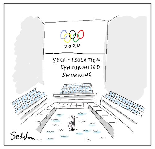 Self-isolation synchronised swimming