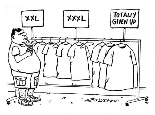 T-shirt sizes: XXL, XXXL and Totally Given Up