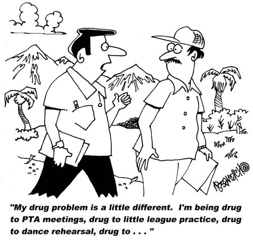 "My drug problem is a little different. . ."