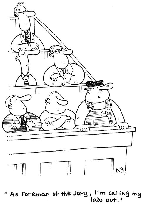 "As Foreman of the jury, I'm calling my lads out."
