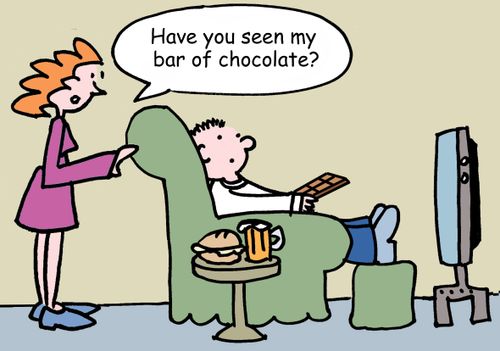 "Have you seen my bar of chocolate?"