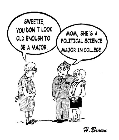 "Sweetie, you don't look old enough to be a major."