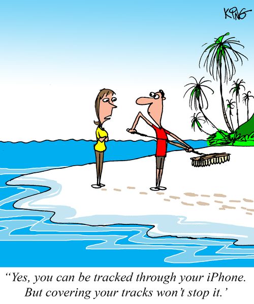 "Yes, you can be tracked through your iPhone. But covering your tracks won't stop it."