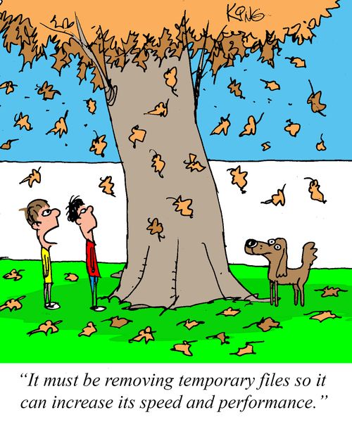 "It must be removing temporary files so it can increase its speed and performance."