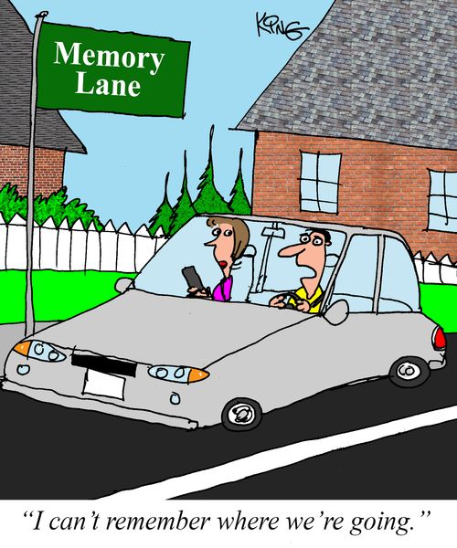 "I can't remember where we're going."