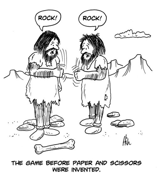 The game before paper and scissors were invented.