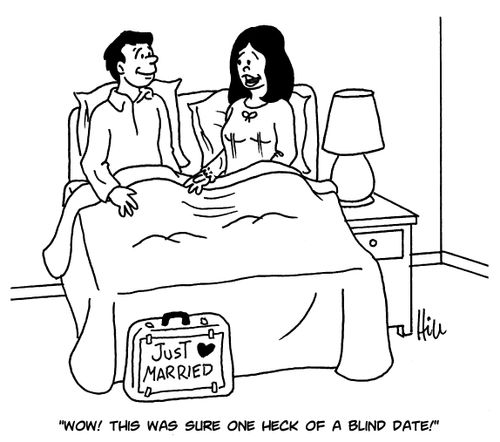 "Wow! This was sure one heck of a blind date!"