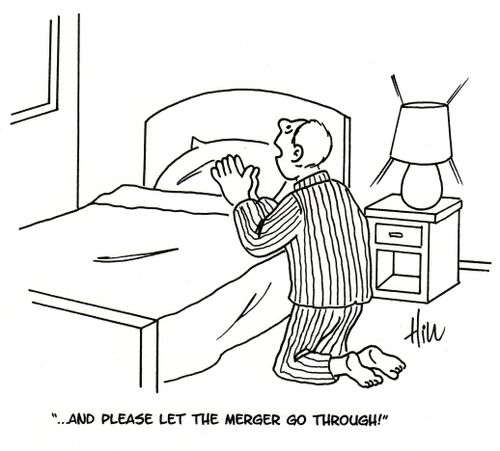 "...And please let the merger do through!"