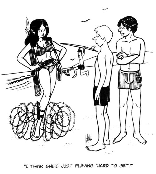 "I think she's just playing 'hard to get'!"