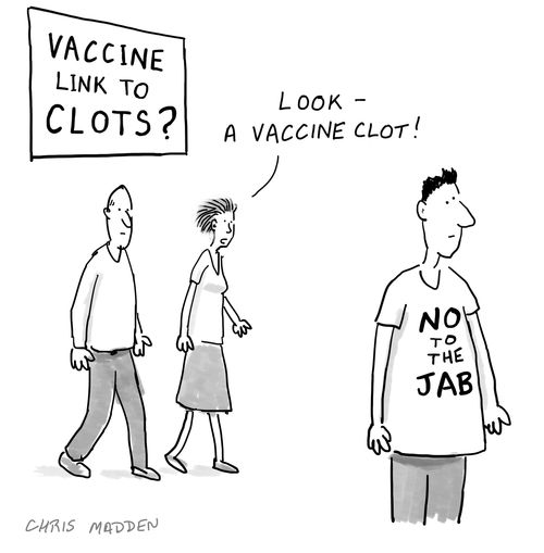 "Look - a vaccine clot!"