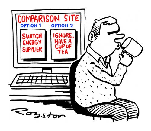 Comparison Site: Switch Energy Supplier/Ignore, Have A Cup Of Tea.