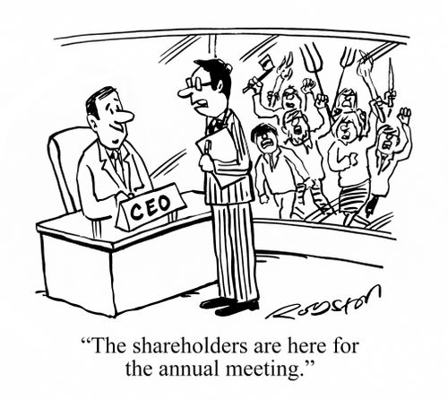 "The shareholders are here for the annual meeting."