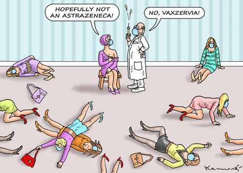 "Hopefully not an Astrazeneca!"