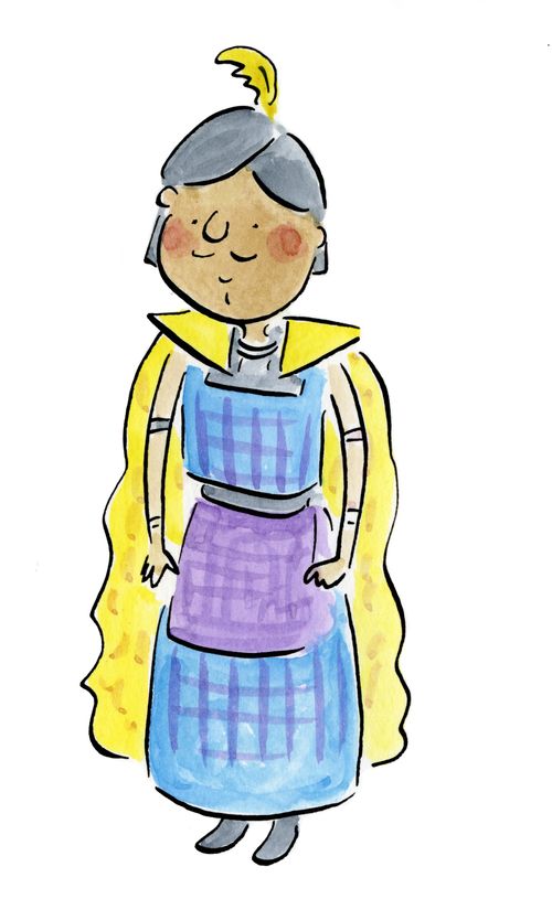 A man in a golden cape