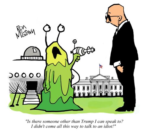 "Is there someone other than Trump I can speak to? I didn't come all this way to talk to an idiot!"