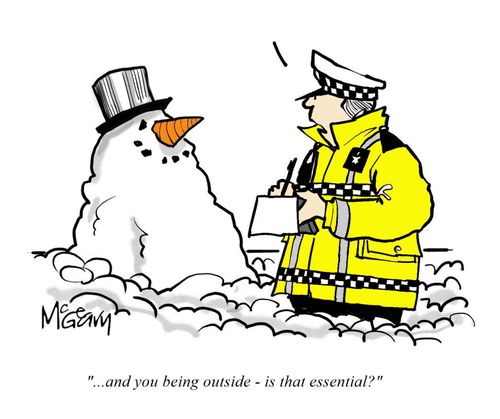 "...and you being outside - is that essential?"