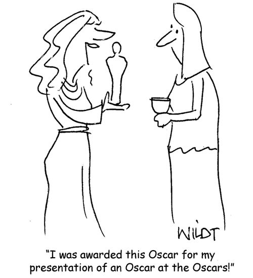 "I was awarded this Oscar for my presentation of an Oscar at the Oscars."