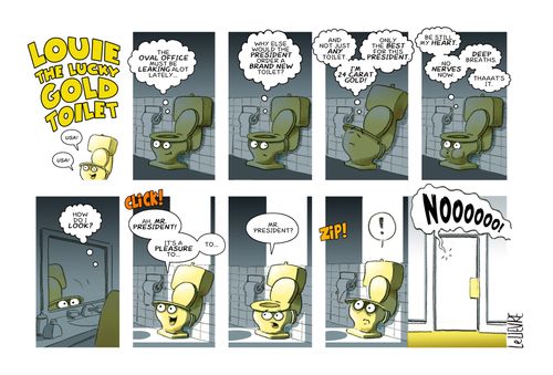 Louie the lucky gold toilet