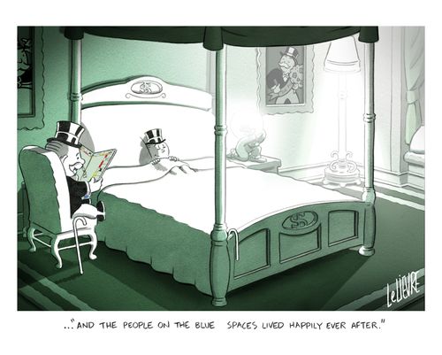 ". . . and the people on the blue spaces lived happily ever after."