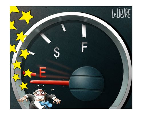 A fuel gauge hits empty