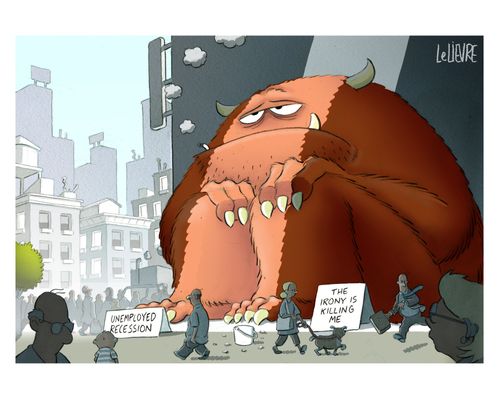 Unemployed recession: the irony is killing me