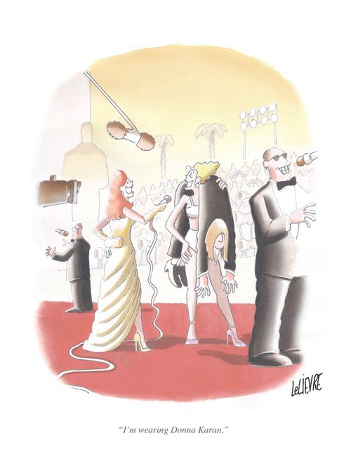"I'm wearing Donna Karan."