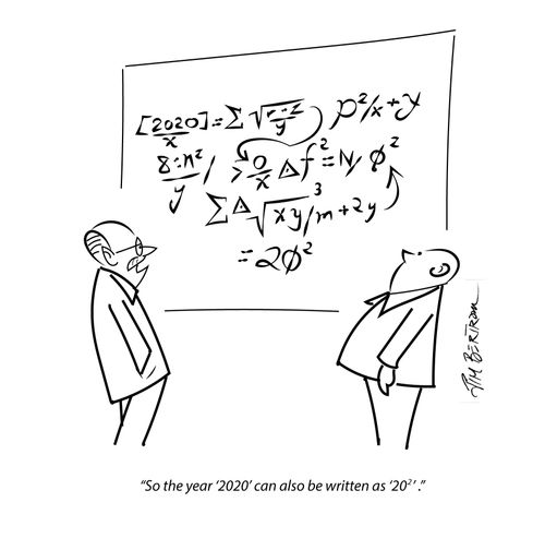 "So the year '2020' can also be written. . ."