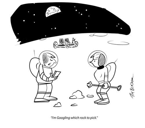 "I'm googling which rock to pick."
