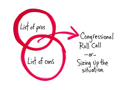 List of pros List of cons Congressional Roll Call -or- Sizing up the situation