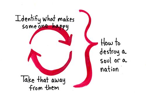 How to destroy a soul or a nation.