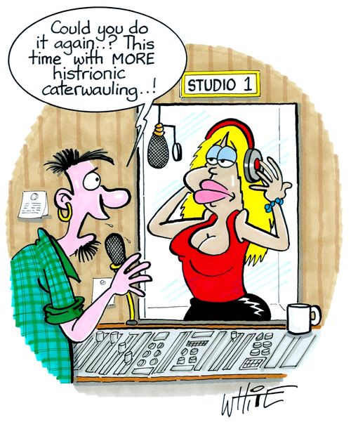 "Could you do it again. . . ? This time with more histrionic caterwauling. . . !"