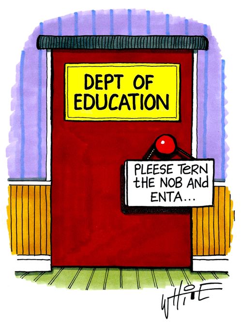 Dept of Education: Pleese teRN the NOB ANd ENTA