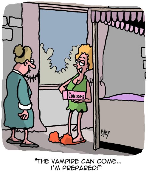 "The vampire can come... I'm prepared!"
