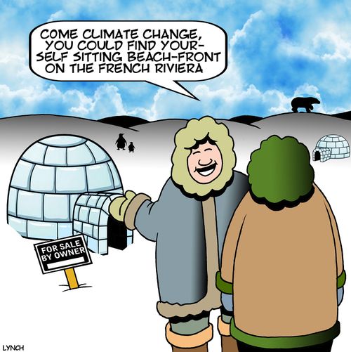 "Come climate change, you could find yourself sitting beach-front on the French riviera."