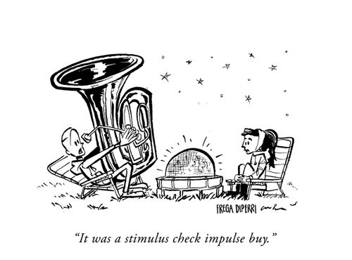 "It was a stimulus check impulse buy."