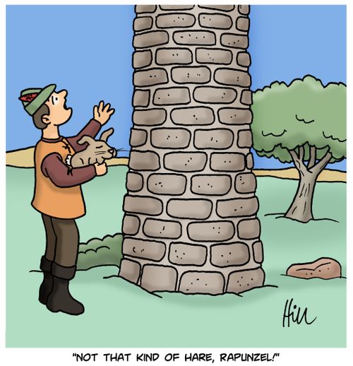"Not that kind of hare, Rapunzel!"