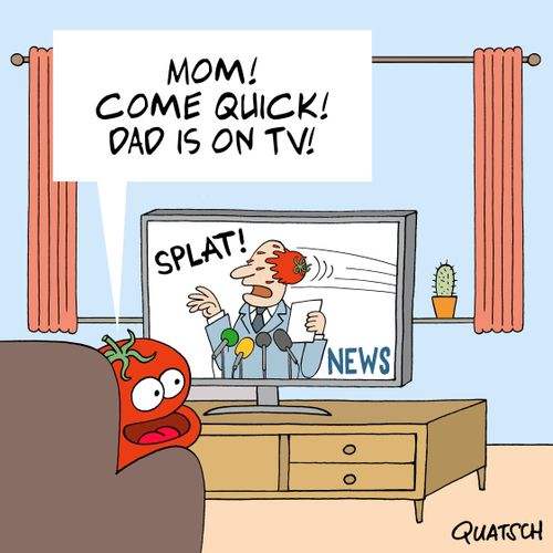 "Mom! Come quick! Dad is on TV!"