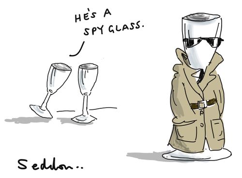 "He's a spy glass."
